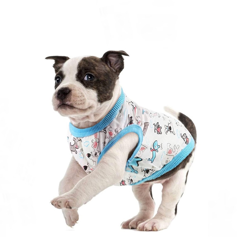 NEW || Blue & White Dog Shirt || MEDIUM